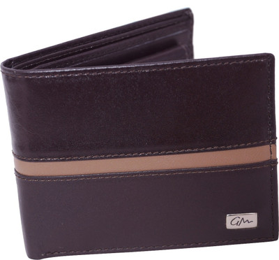 Gentleman Men Brown Genuine Leather Wallet(6 Card Slots)