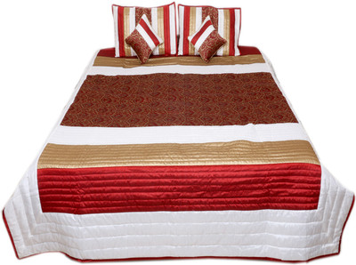 IndiWeaves Velvet Double King Self Design Bedsheet(Pack of 1, Brown)