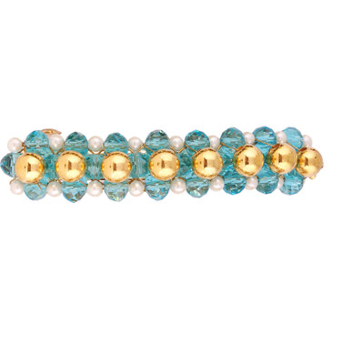 AccessHer Designer back Hair Barrette with pearls and beads for Women Hair Clip(Blue)
AccessHer Designer back Hair Barrette with pearls and beads for Women Hair Clip(Blue)