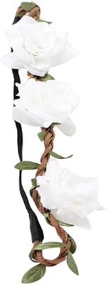 Futaba Handmade Floral Crown Flower Head Band(White)