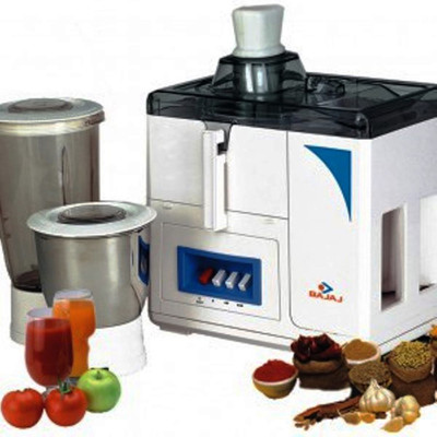 Bajaj 410072 450 W Juicer Mixer Grinder(Black, White, 2 Jars)