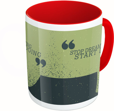 MiiCreations Printed Two Tone Red And White Stop Dreaming Start Doing Ceramic Mug(325 ml)
MiiCreations Printed Two Tone Red And White Stop Dreaming Start Doing Ceramic Mug(325 ml)