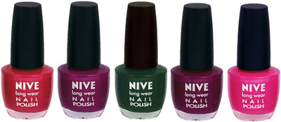 Nive Colour Blast Nail Lacquer (set of 5 Nail Polish ) Pink,Purple,Green,Purple,Pink(Pack of 5)
Nive Colour Blast Nail Lacquer (set of 5 Nail Polish ) Pink,Purple,Green,Purple,Pink(Pack of 5)