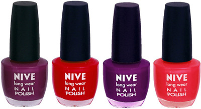 Nive Colour Blast Nail Lacquer (Set of 4 Nail Polish) Purple,Red,Purple,Pink,(Pack of 4)
Nive Colour Blast Nail Lacquer (Set of 4 Nail Polish) Purple,Red,Purple,Pink,(Pack of 4)
