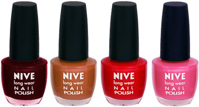 Nive Colour Blast Nail Lacquer (Set of 4 Nail Polish) Maroon,Pink,Pink,Red,(Pack of 4)
Nive Colour Blast Nail Lacquer (Set of 4 Nail Polish) Maroon,Pink,Pink,Red,(Pack of 4)