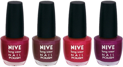 Nive Colour Blast Nail Lacquer (Set of 4 Nail Polish) Pink,Purple,Pink,Purple,(Pack of 4)
Nive Colour Blast Nail Lacquer (Set of 4 Nail Polish) Pink,Purple,Pink,Purple,(Pack of 4)