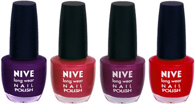 Nive Colour Blast Nail Lacquer (Set of 4 Nail Polish) Purple,Pink,Purple,Red,(Pack of 4)
Nive Colour Blast Nail Lacquer (Set of 4 Nail Polish) Purple,Pink,Purple,Red,(Pack of 4)