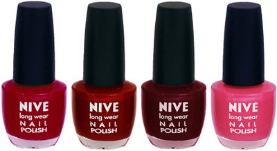 Nive Colour Blast Nail Lacquer (Set of 4 Nail Polish) Pink,Red,Maroon,Pink,(Pack of 4)
Nive Colour Blast Nail Lacquer (Set of 4 Nail Polish) Pink,Red,Maroon,Pink,(Pack of 4)