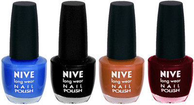 Nive Colour Blast Nail Lacquer (Set of 4 Nail Polish) Blue,Black,Brown,Red,(Pack of 4)
Nive Colour Blast Nail Lacquer (Set of 4 Nail Polish) Blue,Black,Brown,Red,(Pack of 4)