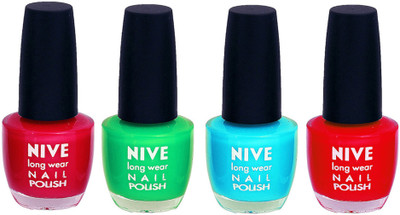 Nive Colour Blast Nail Lacquer (Set of 4 Nail Polish) Pink,Green,Blue,Red,(Pack of 4)
Nive Colour Blast Nail Lacquer (Set of 4 Nail Polish) Pink,Green,Blue,Red,(Pack of 4)
