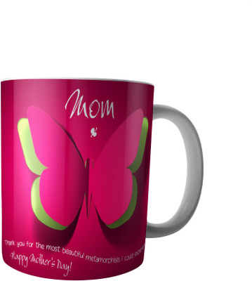 PrintVisa Mothers day special designer mug Ceramic Mug(250 ml), Green;maroon;red