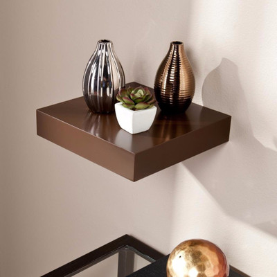 Onlineshoppee Flotante 10 Inches MDF Wall Shelf(Number of Shelves - 1, Brown)