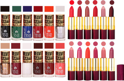 Aroma Care Multicolor Velvet Matte Nail Polish Sets of 12 Pcs with Dry Matte Lipstick Set of 12 Pcs(Set of 24)
Aroma Care Multicolor Velvet Matte Nail Polish Sets of 12 Pcs with Dry Matte Lipstick Set of 12 Pcs(Set of 24)