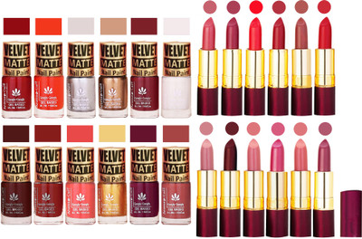 Aroma Care 100% Genuine Matte Nail Polish Sets of 12 Pcs in Wholesale Rate with Dry Matte Lipstick Set of 12 Pcs(Set of 24)
Aroma Care 100% Genuine Matte Nail Polish Sets of 12 Pcs in Wholesale Rate with Dry Matte Lipstick Set of 12 Pcs(Set of 24)
