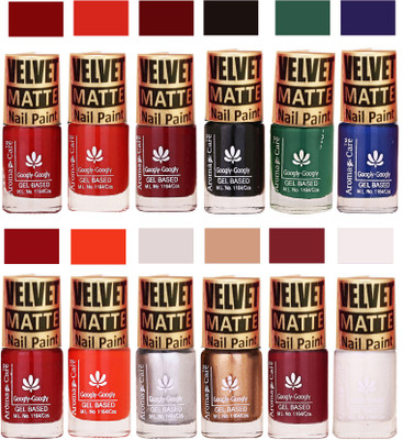 Aroma Care Quick Dry Velvet Dull Matte Nail Polish Combo Red, Maroon, Black, Green, Blue, Orange, Golden, Mauve, White(Pack of 12)
Aroma Care Quick Dry Velvet Dull Matte Nail Polish Combo Red, Maroon, Black, Green, Blue, Orange, Golden, Mauve, White(Pack of 12)