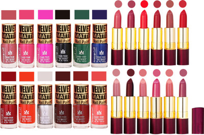 Aroma Care Matte Nail Polish Combo of 12 pcs with Dry Matte Lipstick Set of 12 Pcs(Set of 24)
Aroma Care Matte Nail Polish Combo of 12 pcs with Dry Matte Lipstick Set of 12 Pcs(Set of 24)