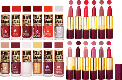 Aroma Care 100% Genuine Matte Nail Polish Sets of 12 Pcs in Wholesale Rate with Dry Matte Lipstick Set of 12 Pcs(Set of 24)
Aroma Care 100% Genuine Matte Nail Polish Sets of 12 Pcs in Wholesale Rate with Dry Matte Lipstick Set of 12 Pcs(Set of 24)