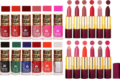Aroma Care Matte Nail Polish Combo of 12 pcs with Dry Matte Lipstick Set of 12 Pcs(Set of 24)
Aroma Care Matte Nail Polish Combo of 12 pcs with Dry Matte Lipstick Set of 12 Pcs(Set of 24)