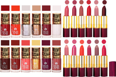 Aroma Care 100% Genuine Matte Nail Polish Sets of 12 Pcs in Wholesale Rate with Dry Matte Lipstick Set of 12 Pcs(Set of 24)
Aroma Care 100% Genuine Matte Nail Polish Sets of 12 Pcs in Wholesale Rate with Dry Matte Lipstick Set of 12 Pcs(Set of 24)