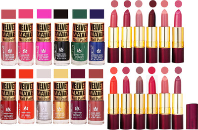 Aroma Care 100% Genuine Matte Nail Polish Sets of 12 Pcs in Wholesale Rate with Dry Matte Lipstick Set of 12 Pcs(Set of 24)
Aroma Care 100% Genuine Matte Nail Polish Sets of 12 Pcs in Wholesale Rate with Dry Matte Lipstick Set of 12 Pcs(Set of 24)