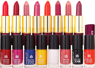 Aroma Care Introducing Nail Paint Combo fer by Multicolor with Dry Matte Lipstick 8 Pcs(Set of 16)
Aroma Care Introducing Nail Paint Combo fer by Multicolor with Dry Matte Lipstick 8 Pcs(Set of 16)