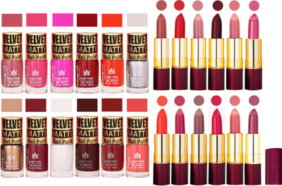 Aroma Care Velvet Matt 12 Nail Polish Combo in Wholesale Rate with Dry Matte Lipstick Set of 12 Pcs(Set of 24)
Aroma Care Velvet Matt 12 Nail Polish Combo in Wholesale Rate with Dry Matte Lipstick Set of 12 Pcs(Set of 24)