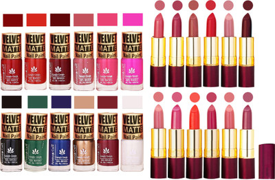 Aroma Care 100% Genuine Matte Nail Polish Sets of 12 Pcs in Wholesale Rate with Dry Matte Lipstick Set of 12 Pcs(Set of 24)
Aroma Care 100% Genuine Matte Nail Polish Sets of 12 Pcs in Wholesale Rate with Dry Matte Lipstick Set of 12 Pcs(Set of 24)