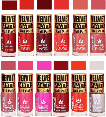 Aroma Care Velvet Matte Nail Polish Combo Red, Maroon, Orange, Peach, Nude, Pink, Golden(Pack of 12)
Aroma Care Velvet Matte Nail Polish Combo Red, Maroon, Orange, Peach, Nude, Pink, Golden(Pack of 12)