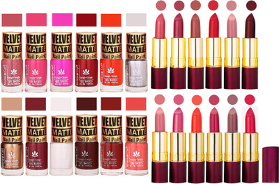 Aroma Care Velvet Matt 12 Nail Polish Combo in Wholesale Rate with Dry Matte Lipstick Set of 12 Pcs(Set of 24)
Aroma Care Velvet Matt 12 Nail Polish Combo in Wholesale Rate with Dry Matte Lipstick Set of 12 Pcs(Set of 24)