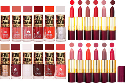 Aroma Care 100% Pure Dull Matt Nail Polish Sets with Dry Matte Lipstick Set of 12 Pcs(Set of 24)
Aroma Care 100% Pure Dull Matt Nail Polish Sets with Dry Matte Lipstick Set of 12 Pcs(Set of 24)