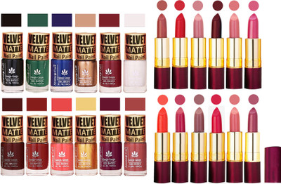 Aroma Care Matte Nail Polish Combo of 12 pcs with Dry Matte Lipstick Set of 12 Pcs(Set of)
Aroma Care Matte Nail Polish Combo of 12 pcs with Dry Matte Lipstick Set of 12 Pcs(Set of)