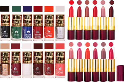 Aroma Care Multicolor Velvet Matte Nail Polish Sets of 12 Pcs with Dry Matte Lipstick Set of 12 Pcs(Set of 24)
Aroma Care Multicolor Velvet Matte Nail Polish Sets of 12 Pcs with Dry Matte Lipstick Set of 12 Pcs(Set of 24)