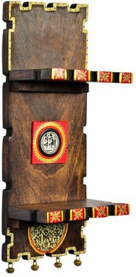 The Ethnic Story Wooden Wall Shelf(Number of Shelves - 2)