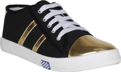 VAGON VJ476 Sneakers For Women(Black, Gold