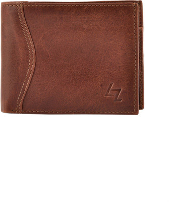 Leather Zentrum Men Tan Genuine Leather Wallet(5 Card Slots)