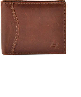 Leather Zentrum Men Tan Genuine Leather Wallet(10 Card Slots)