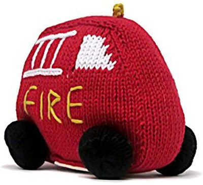 Estella Hand Knit Organic Fire Truck Rattle Baby Toy Rattle(Multicolor)
