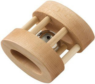 Maple Landmark Oval Bell Rattle - Unfinished Rattle(Multicolor)
