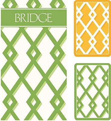 Entertaining with Caspari Trellis Bridge 2 Score Pads Gift Set Playing Cards (Jumbo Type)(Multicolor)
Entertaining with Caspari Trellis Bridge 2 Score Pads Gift Set Playing Cards (Jumbo Type)(Multicolor)