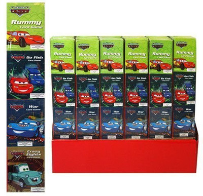 Cardinal Industries Disney Cars 4 Mini Card Games And Cards(Multicolor)