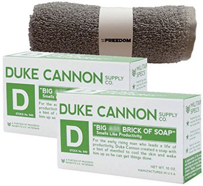 Duke Cannon Mens Bar Soap Multi-pack And Freedom Washcloth - 2 Big American Bricks Of Productivity Soap(283.4 g)
Duke Cannon Mens Bar Soap Multi-pack And Freedom Washcloth - 2 Big American Bricks Of Productivity Soap(283.4 g)