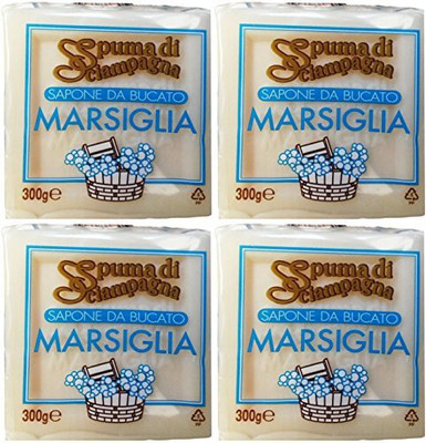 Spuma Di Sciampagna Italsilva: "marsiglia" Marseille Laundry Soap, "spuma Di Sciampagna" Line(300 g, Pack of 4)