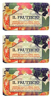 Saponeria Nesti Firenze "melograno E Ribes Nero" Nourishing Soap With Active Ingredient, "il Frutteto" Line(250 g, Pack of 3)
Saponeria Nesti Firenze "melograno E Ribes Nero" Nourishing Soap With Active Ingredient, "il Frutteto" Line(250 g, Pack of 3)