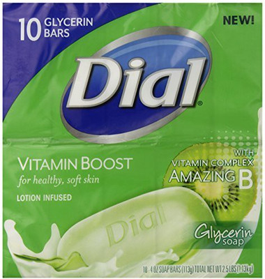 Dial Vitamin Boost Amazing B Complex Glycerin Soap-10 Bar Pack(113.36 g, Pack of 10)
Dial Vitamin Boost Amazing B Complex Glycerin Soap-10 Bar Pack(113.36 g, Pack of 10)