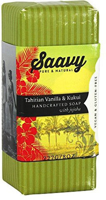 Saavy Naturals Tahitian Vanilla & Kukui Handcrafted Bar Soap(226.72 g)
