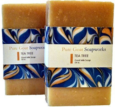 Pure Goat Soapworks Tea Tree Goat Milk Soap 2-pack(102.024 g, Pack of 2)