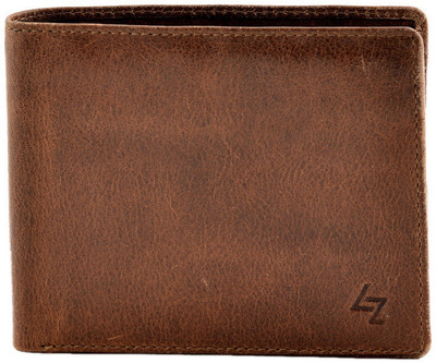 Leather Zentrum Men Tan Genuine Leather Wallet(4 Card Slots)