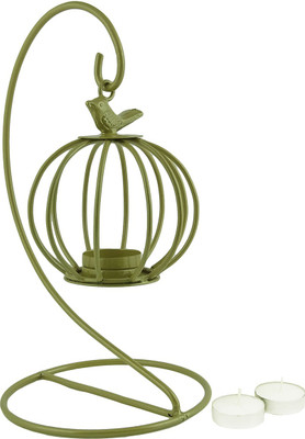 Brahmz Bird Cage Iron 1 - Cup Tealight Holder Set(Gold, Pack of 1)