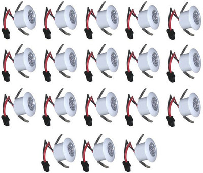 Glazo 1 watt LED COB/Spot/Button Light warm white (Yellow) pack of 18 Recessed Ceiling Lamp
Glazo 1 watt LED COB/Spot/Button Light warm white (Yellow) pack of 18 Recessed Ceiling Lamp
