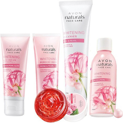 Avon Rose & Pearl Full Beauty Regimen(Set of 5)